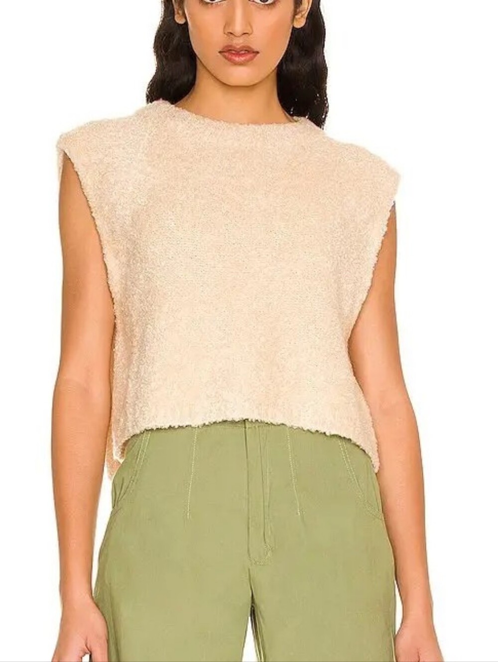 Free People Margot Vest in Beige. - size XS